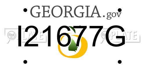 I21677G Georgia License Plate