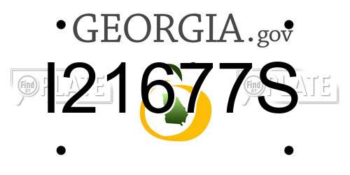 I21677S Georgia License Plate