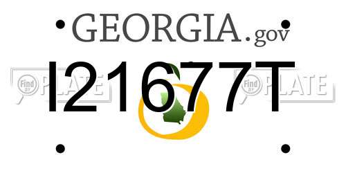 I21677T Georgia License Plate