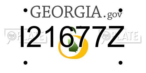 I21677Z Georgia License Plate