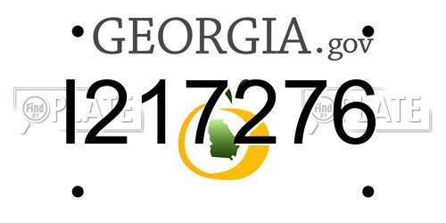 I217276 Georgia License Plate