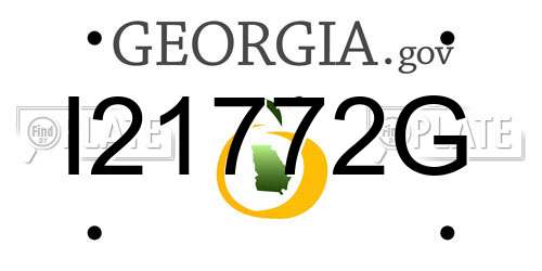 I21772G Georgia License Plate