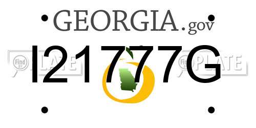 I21777G Georgia License Plate