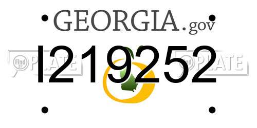I219252 Georgia License Plate