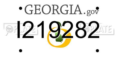 I219282 Georgia License Plate