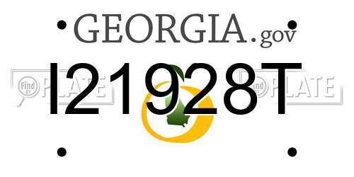I21928T Georgia License Plate