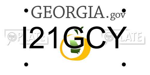 I21GCY Georgia License Plate