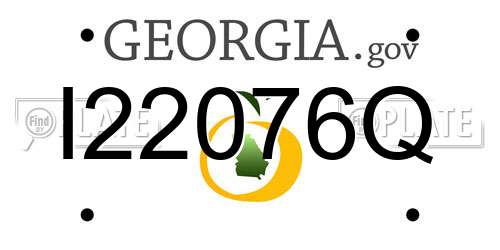 I22076Q Georgia License Plate