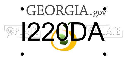 I220DA Georgia License Plate