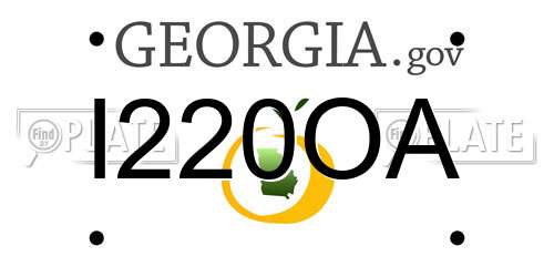 I220OA Georgia License Plate