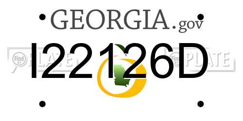 I22126D Georgia License Plate