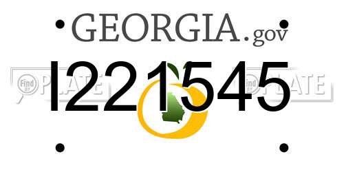 I221545 Georgia License Plate