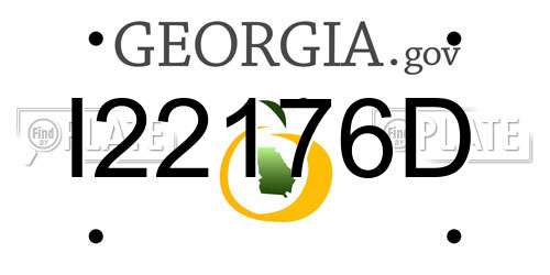 I22176D Georgia License Plate