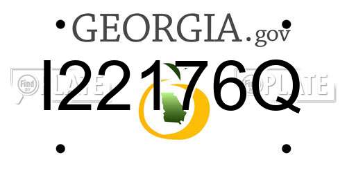 I22176Q Georgia License Plate