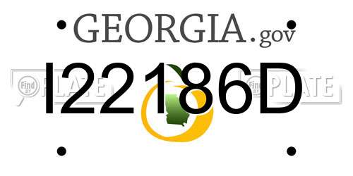 I22186D Georgia License Plate