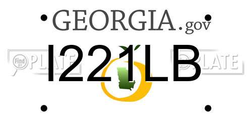 I221LB Georgia License Plate