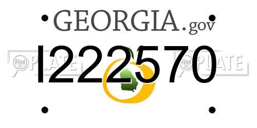I222570 Georgia License Plate