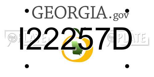 I22257D Georgia License Plate