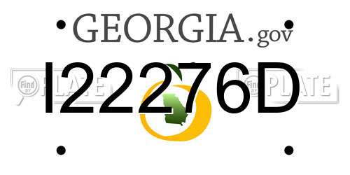 I22276D Georgia License Plate