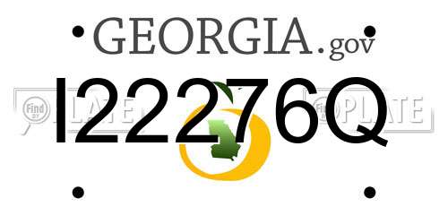 I22276Q Georgia License Plate