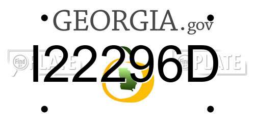 I22296D Georgia License Plate