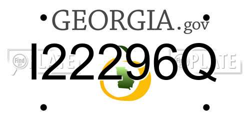 I22296Q Georgia License Plate