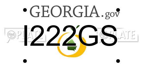 I222GS Georgia License Plate