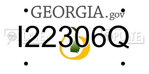 I22306Q Georgia License Plate