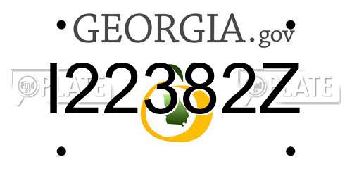 I22382Z Georgia License Plate