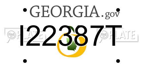 I22387T Georgia License Plate