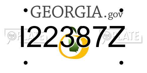I22387Z Georgia License Plate