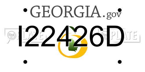 I22426D Georgia License Plate