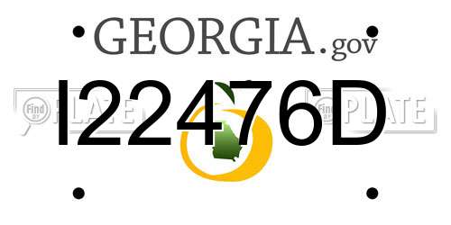 I22476D Georgia License Plate