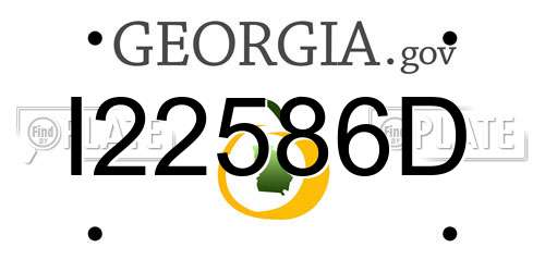 I22586D Georgia License Plate