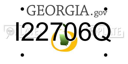 I22706Q Georgia License Plate