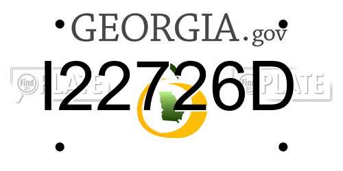 I22726D Georgia License Plate