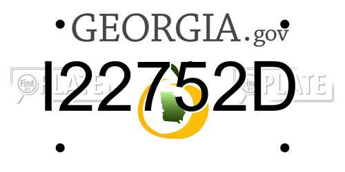 I22752D Georgia License Plate