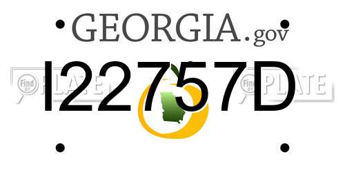 I22757D Georgia License Plate