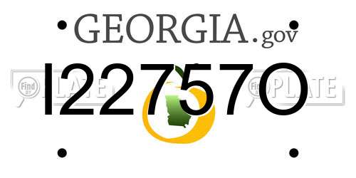 I22757O Georgia License Plate