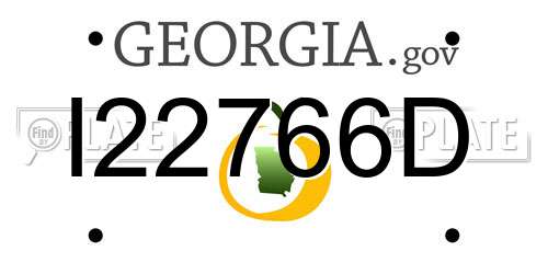 I22766D Georgia License Plate