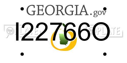 I22766O Georgia License Plate