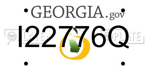 I22776Q Georgia License Plate