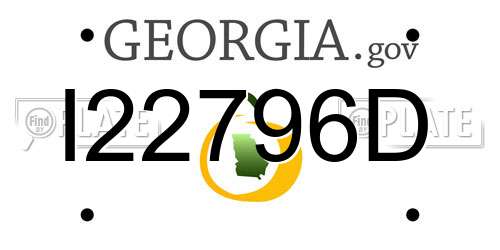 I22796D Georgia License Plate