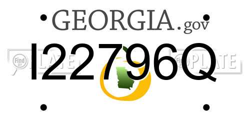 I22796Q Georgia License Plate