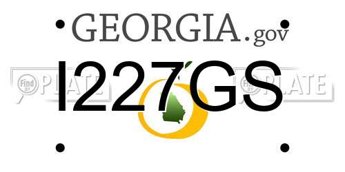 I227GS Georgia License Plate
