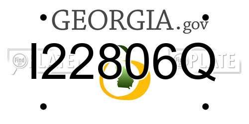 I22806Q Georgia License Plate