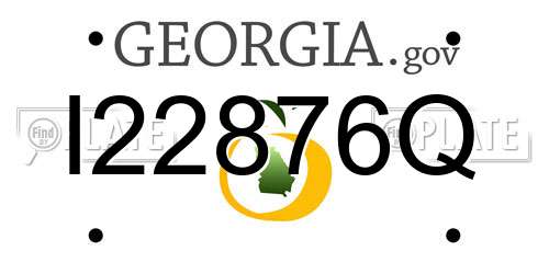 I22876Q Georgia License Plate
