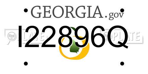 I22896Q Georgia License Plate