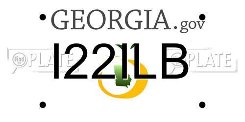 I22ILB Georgia License Plate