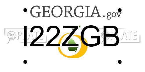 I22ZGB Georgia License Plate